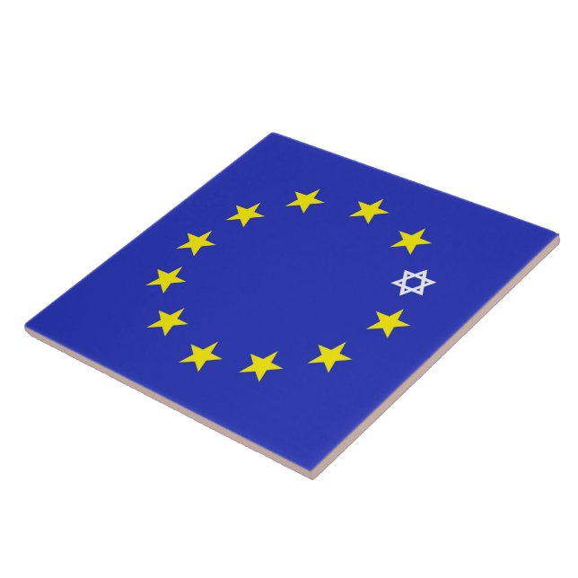 Carreau Drapeau du Parlement juif européen (Côté)