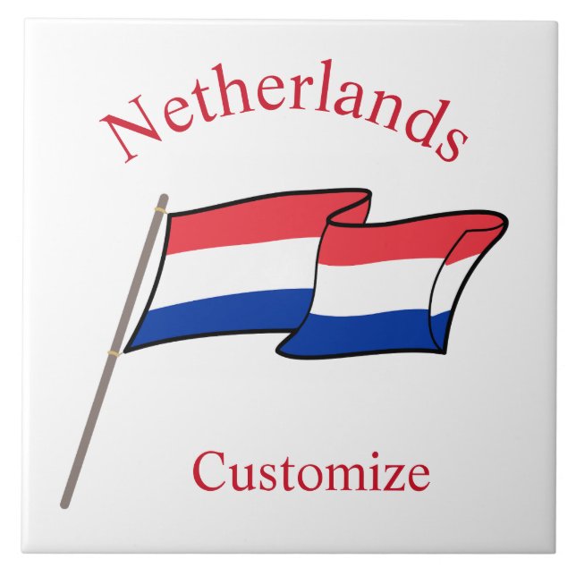 Carreau Drapeau du pays des Pays-Bas Thunder_Cove (Devant)