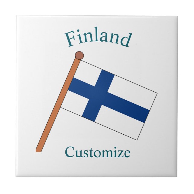 Carreau Drapeau du pays Finlande Thunder_Cove (Devant)