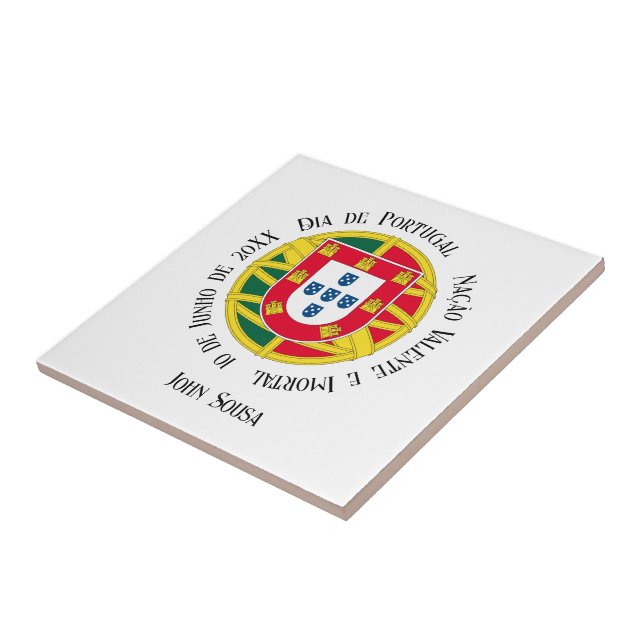 Carreau Drapeau du Portugal pour jour férié au Portugal (Côté)
