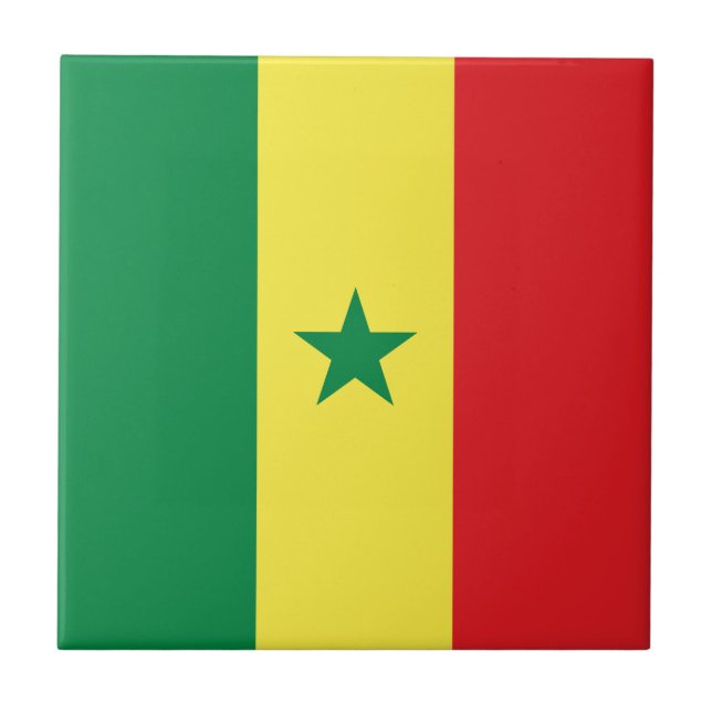 Carreau Drapeau du Sénégal (Devant)