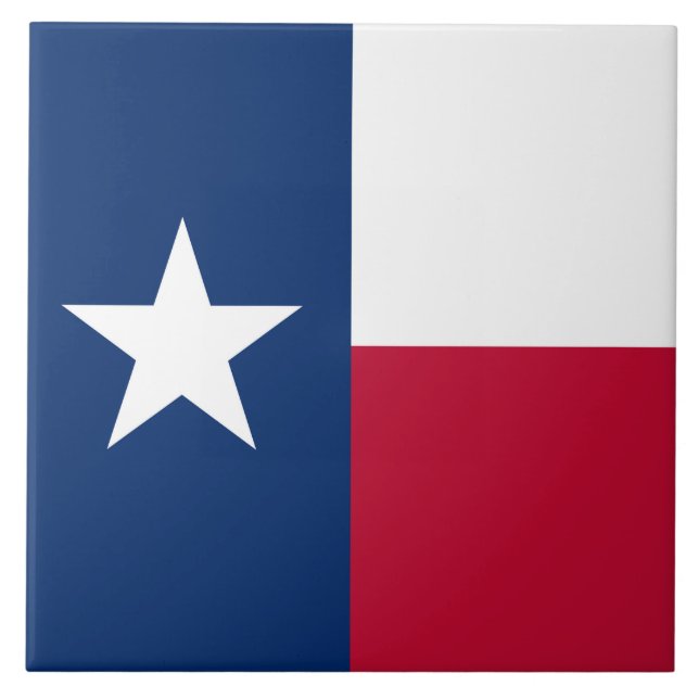 Carreau Drapeau du Texas : Longhorns, l'État de l'étoile s (Devant)