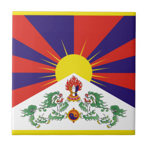 Carreau Drapeau du Tibet libre