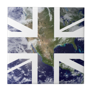 Carreau Drapeau d'Union Jack les Anglais (R-U) de la terre