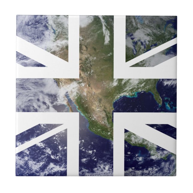 Carreau Drapeau d'Union Jack les Anglais (R-U) de la terre (Devant)