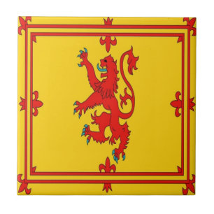Carreau Drapeau effréné de lion rouge de l'Ecosse