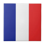 Carreau Drapeau français Tricolore<br><div class="desc">Le drapeau de France ou Drapeau de la France est un drapeau tricolore avec trois bandes verticales colorées bleu, blanc et rouge. Il est connu comme le Tricolor français ou simplement le Tricolor ou Tricolor. Au début de la Révolution française, la milice de Paris, qui jouait un rôle de premier...</div>