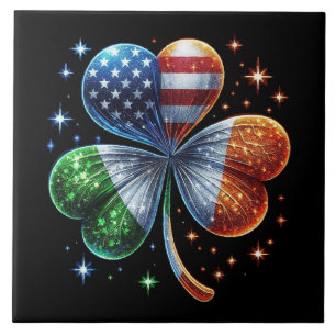 Carreau Drapeau irlando-américain FÊTE DE LA SAINT-PATRICK