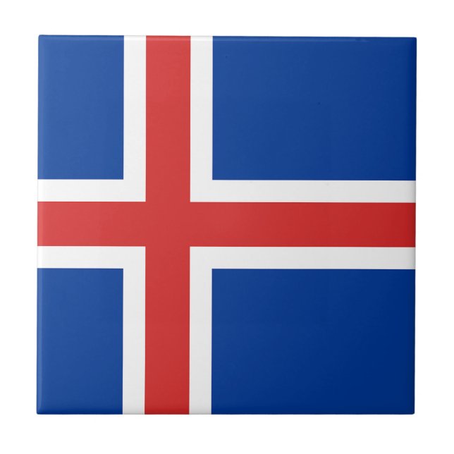 Carreau Drapeau Islande Carrelage céramique (Devant)