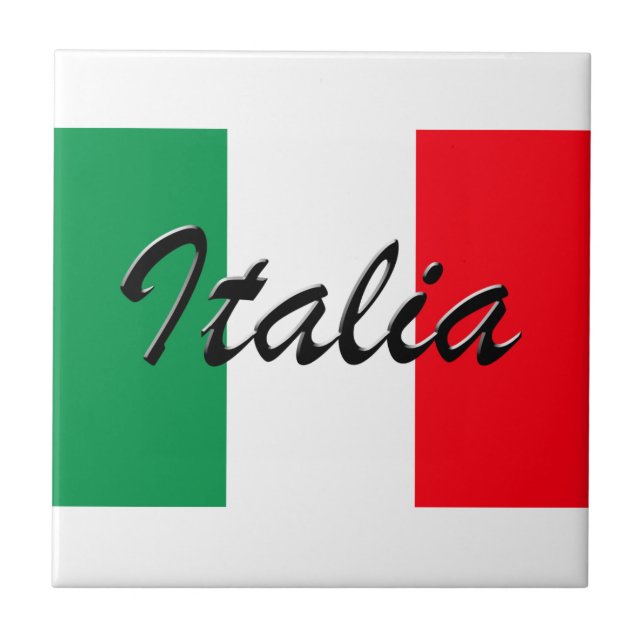 Carreau Drapeau Italia - Haute Qualité (Devant)
