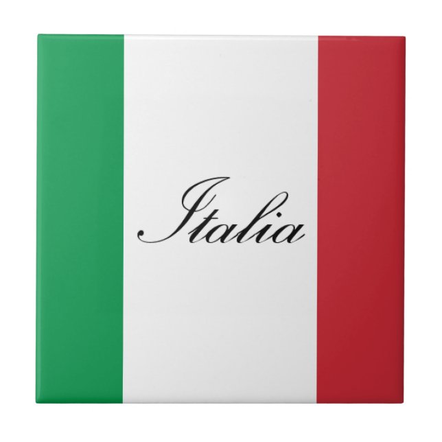 Carreau Drapeau italien - drapeau de l'Italie - l'Italie (Devant)