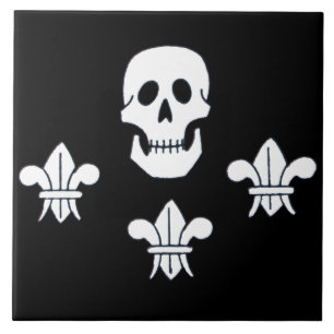 CARREAU DRAPEAU JOLLY ROGER ET TROIS LIEUX