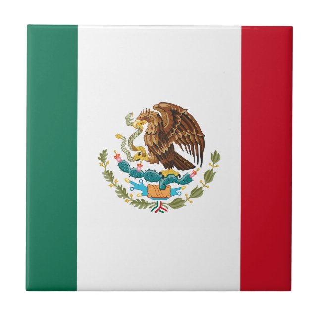 Carreau Drapeau Mexicain - Drapeau du Mexique (Devant)
