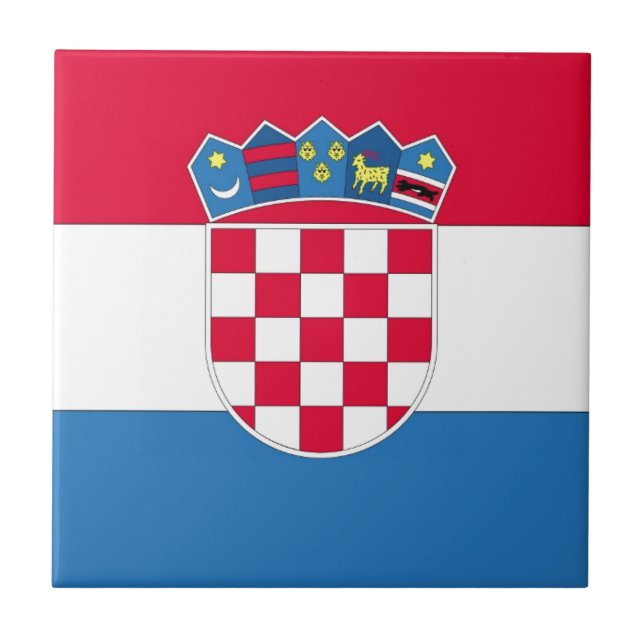 Carreau Drapeau ou drapeau croate de Croatie (Devant)