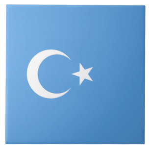 Carreau Drapeau ouïghour du Turkestan oriental (Uyghurista