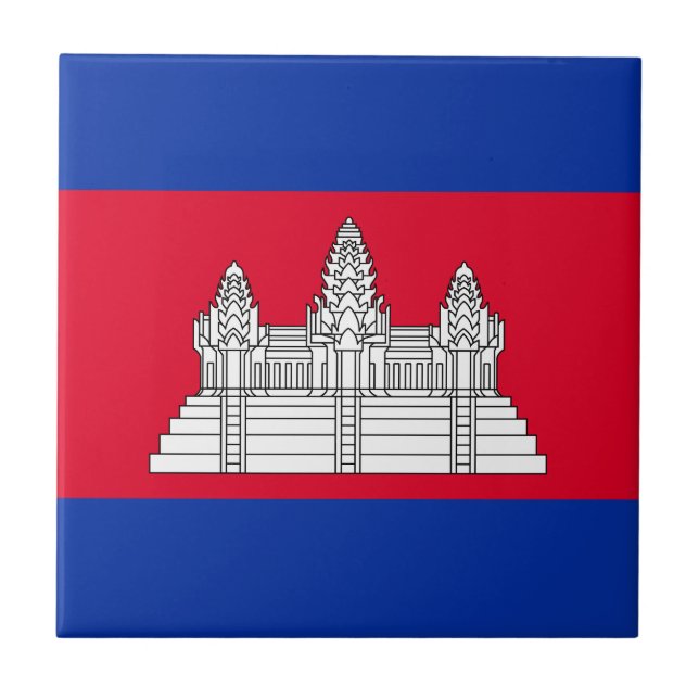 Carreau Drapeau patriotique cambodgien (Devant)