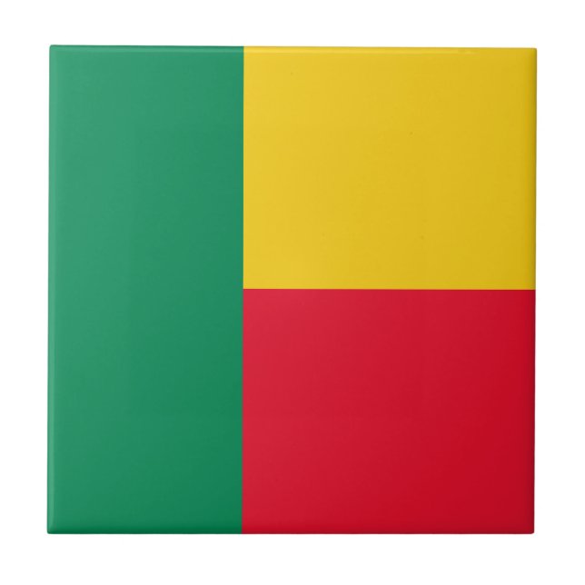 Carreau Drapeau patriotique du Bénin (Devant)