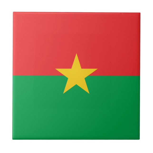 Carreau Drapeau patriotique du Burkina Faso (Devant)