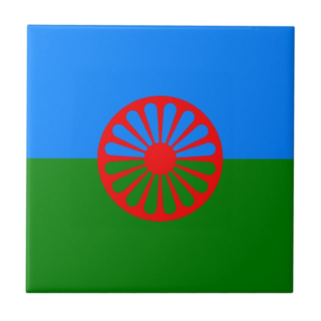 Carreau Drapeau romani (Devant)