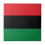 Carreau Drapeau rouge, noir et vert<br><div class="desc">Les 3 couleurs de partisan du panafricanisme sur le drapeau représentent : ROUGE : le sang qui unit toutes les personnes de l'ascendance d'Africain noir, et hangar pour la libération ; NOIR : personnes de couleur dont l'existence comme nation, bien que pas une État-nation, n'est affirmée par l'existence du drapeau...</div>
