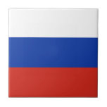 Carreau Drapeau Russie tricolore<br><div class="desc">Le drapeau de la Russie est composé de trois bandes horizontales: blanche,  bleue et rouge.</div>