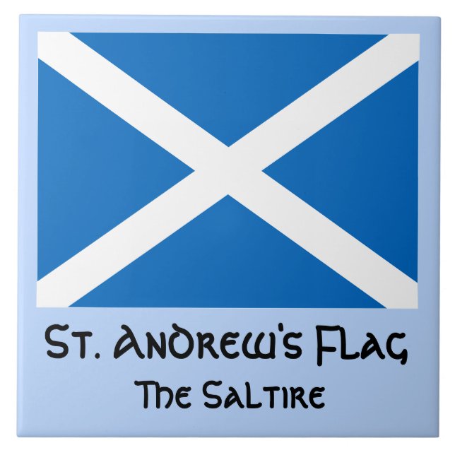 Carreau Drapeau St. Andrew's, Saltire, ou Drapeau de l'Éco (Devant)