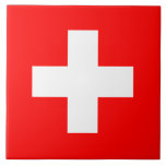 Carreau Drapeau suisse (Suisse)<br><div class="desc">Ce dessin présente le drapeau de la Suisse (officiellement la Confédération suisse), pays enclavé au centre de l'Europe. Il s'agit d'une république fédérale, divisée en 26 cantons, dont la capitale est Berne, et la plus grande ville de Zurich. Le pays borde l'Allemagne au nord, l'Autriche et le Lichtenstein à l'est,...</div>