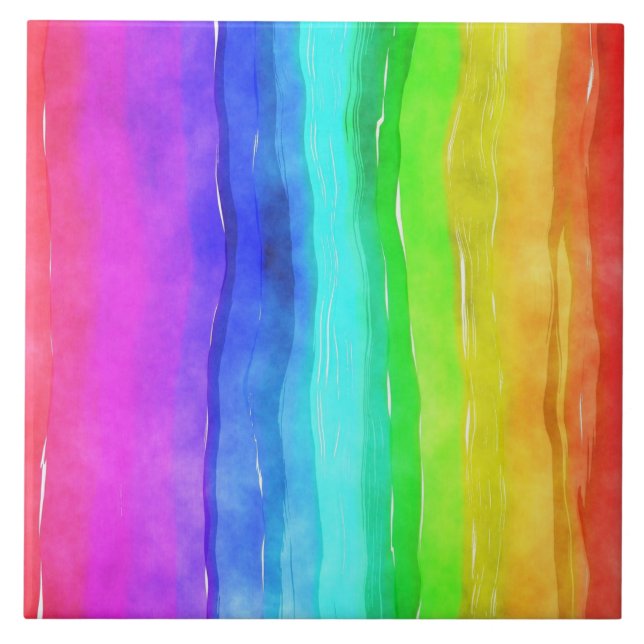 Carreau Drapeau symbole de fierté donnant une forme de dis (Devant)