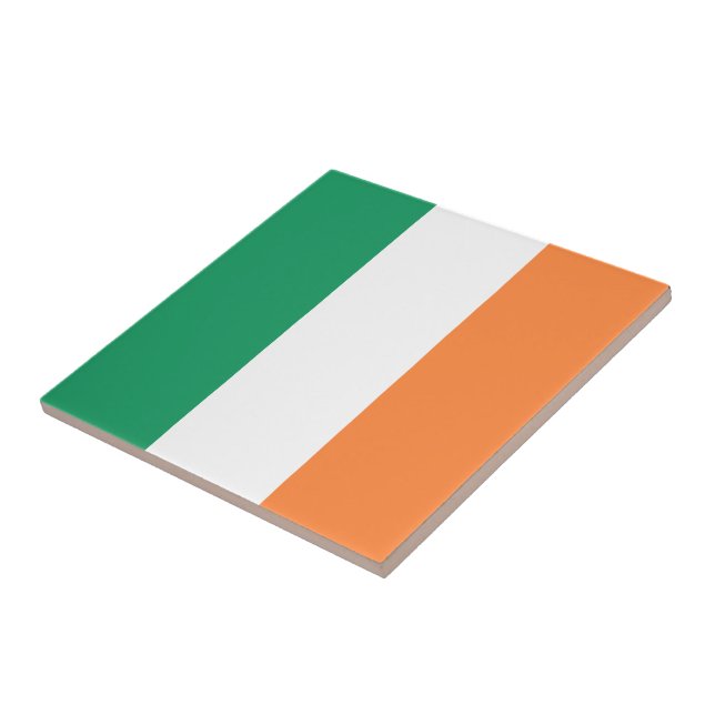 Carreau drapeau tricolore irlandais patriotique moderne (Côté)