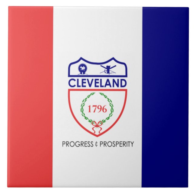 Carreau Drapeau urbain de Cleveland (Devant)