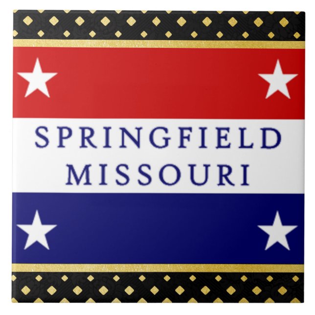 Carreau Drapeau urbain de Springfield (Missouri) (Devant)