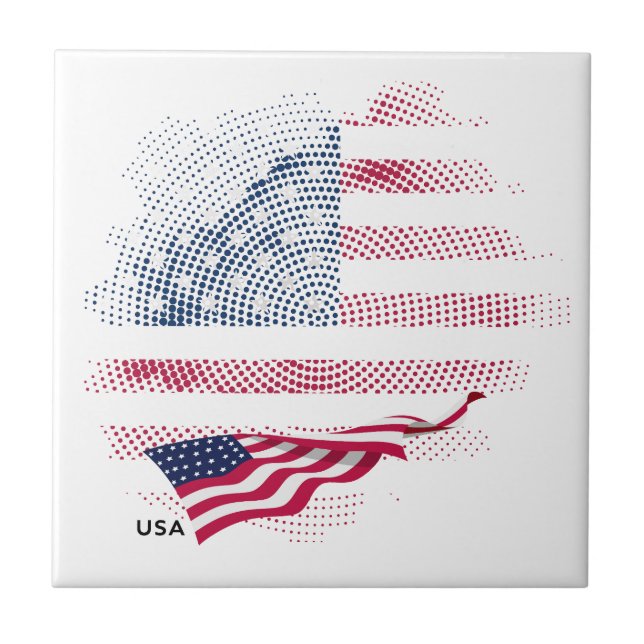 Carreau Drapeau USA (Devant)