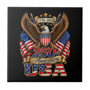 Carreau Drapeau USA 250e anniversaire 250 ans d'Amérique