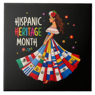 Carreau Drapeaux des pays latinos du Mois du patrimoine hi
