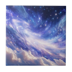 Carreau Dreamscape cosmique : Nebula scintillante et nuit