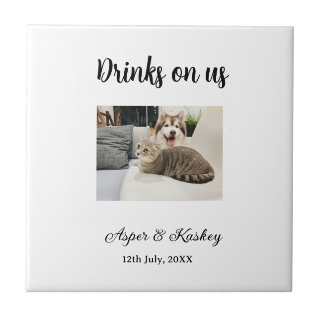 Carreau Drinks on us open bar pet photo wedding couple dat (Devant)