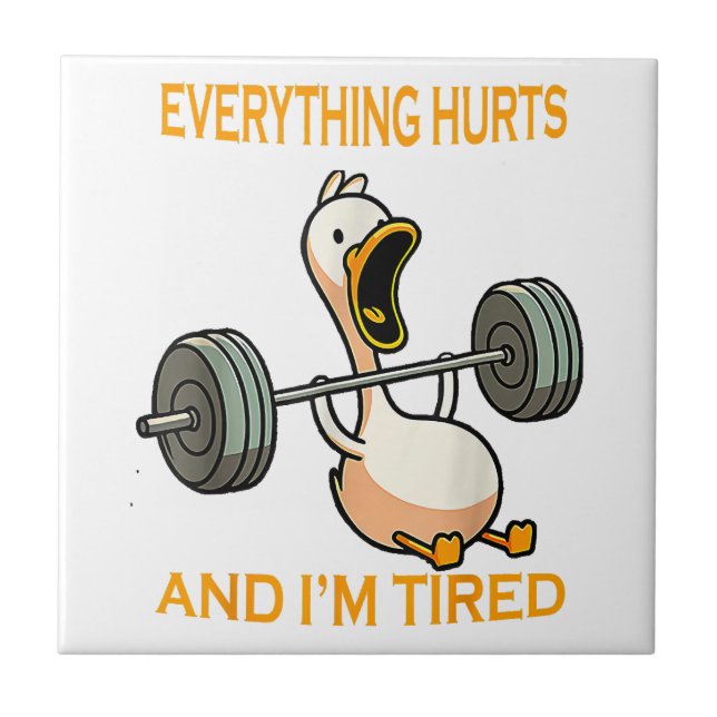 Carreau Drôle gymnase canard Citer tout fait mal et je sui (Devant)