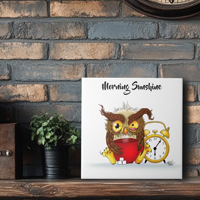 Carreau Drôle Morning Cranky Owl (Créateur téléchargé)