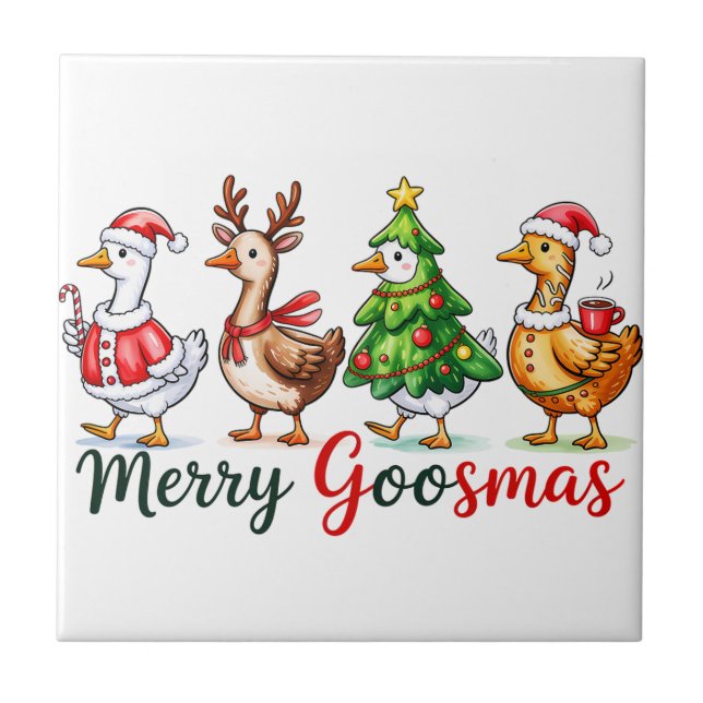 Carreau Drôle Noël Silly Goose (Devant)