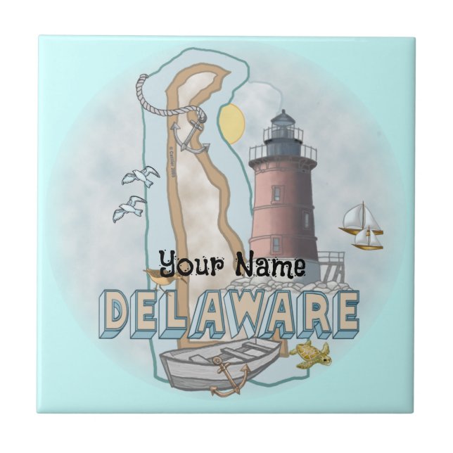 Carreau du phare du Delaware (Devant)