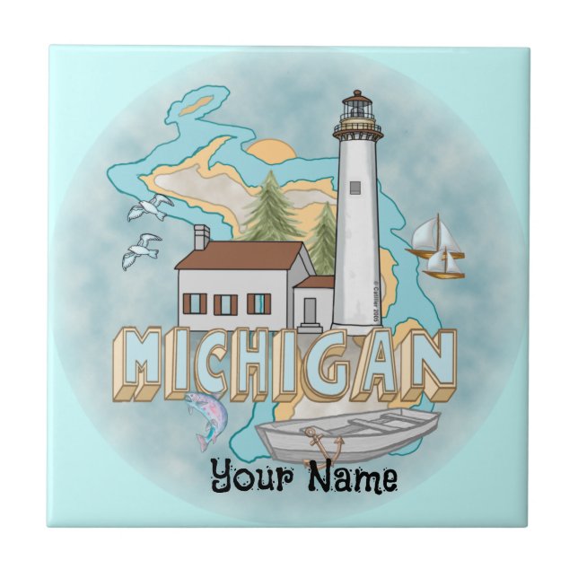 Carreau du phare du Michigan (Devant)