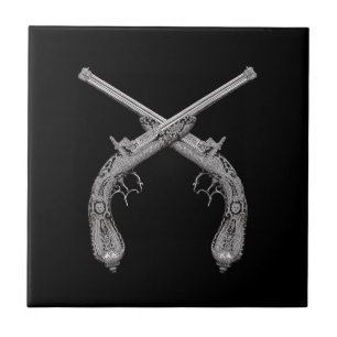 Carreau Duel Antique Armes Noir