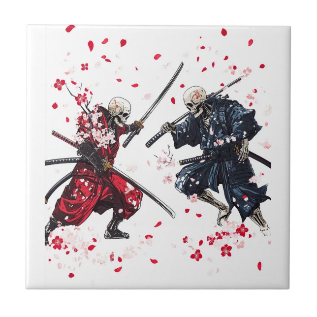 Carreau Duel de samouraï crâne (Devant)