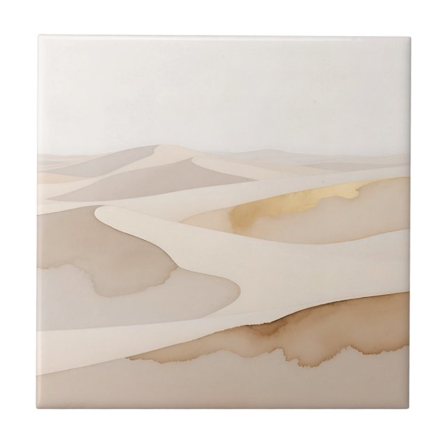 Carreau Dunes Dorées Sérénité Abstraite (Devant)