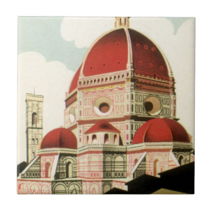 Carreau Duomo à Firenze Florence Italie Art de Voyage Vint