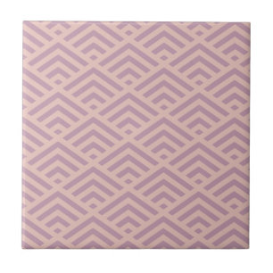 Carreau Dusty rose Art déco Motif diamant
