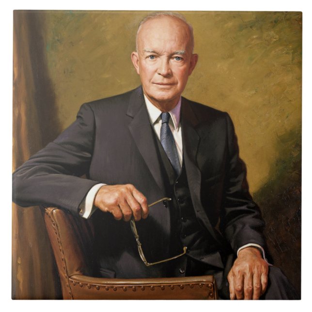 Carreau Dwight Eisenhower Président Portrait de la Maison  (Devant)