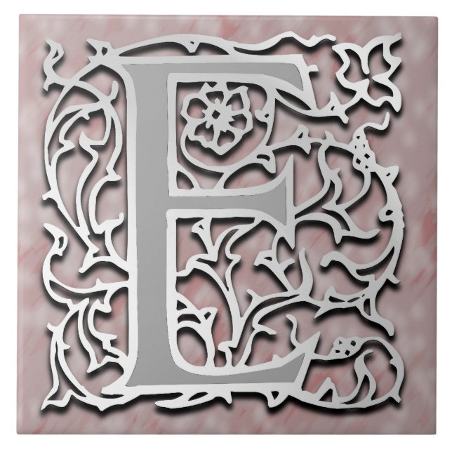 Carreau E Monogramme "Pierre d'Argent" Carrelage en cérami (Devant)