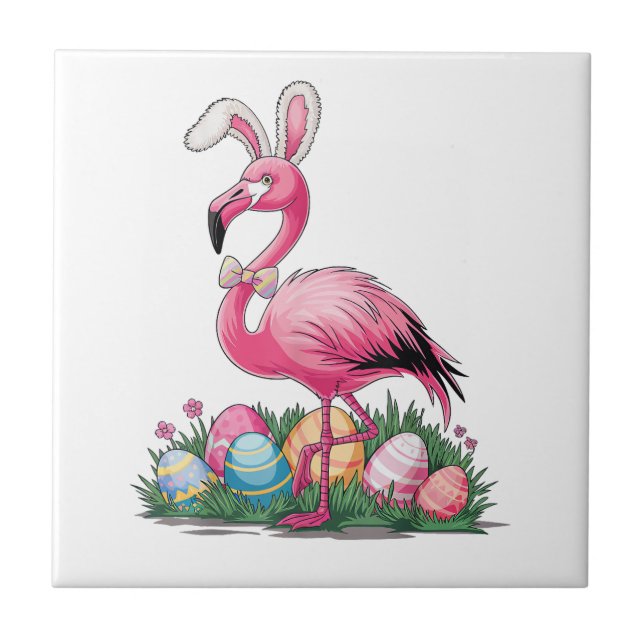 Carreau Easter Flamingo T-Shirt (Devant)