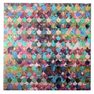 Carreau Eau Chic Coloré Sirène Balances de poissons